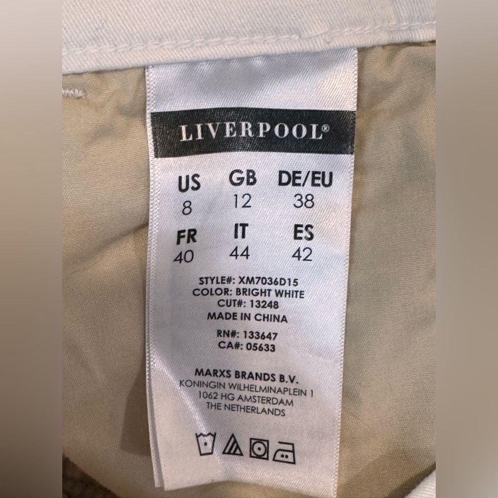 Liverpool White Jeans Size S 8/29 - Picture 2 of 10